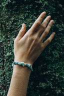 Raw Gemstone Bracelet | Green Onyx