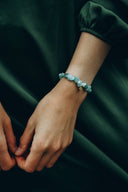 Raw Gemstone Bracelet | Green Onyx