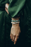 Raw Gemstone Bracelet | Green Onyx