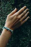 Raw Gemstone Bracelet | Green Onyx
