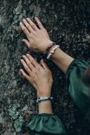 Raw Gemstone Bracelet | Green Onyx