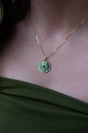 6D Irish Wolfhound  | Coin Necklace | 18K Gold Plated