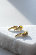 Spike wing earrings | 18k Gold
