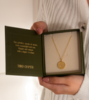 6D Irish Wolfhound  | Coin Necklace | 18K Gold Plated