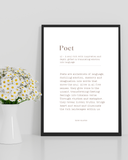 Poet — Wall Art for the Poet