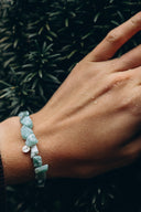 Raw Gemstone Bracelet | Green Onyx