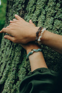 Raw Gemstone Bracelet | Green Onyx