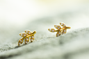 Leaf Stud earrings | 18K Gold
